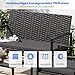 COSTWAY Rattan Gartenmöbel Set, Outdoor Lounge Möbel, Balkonmöbel Kleiner Balkon, Sitzgruppe mit 2 Sessel, Bank, Tisch & Sitzkissen, Sitzgarnitur, Terrassenmöbel, Gartengarnitur (Grau)