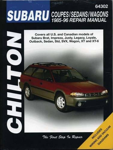 Chilton Subaru Coupes/Sedans/Wagons 1985-96 Repair Manual