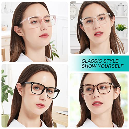 Image of 4 PACKS Blue Light Blocking Reading Glasses Women 1.0 1.25 1.5 1.75 2.0 2.25 2.5 2.75 3.0 3.5 4.0 5.0 6.0