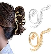 Brinie Claw Hair Jaw Clips Barrettes Gold Metal Claw Clip Hair Clamp Grips Strong Grip Nonslip Ja...