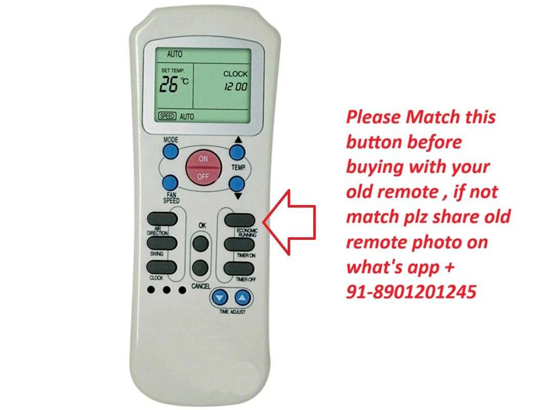 AMAZOR® Compatible with Carrier Ac Remote Original | Model 82 Durakool | Suitable for 1 | 1.2 | 1.3 | 1.5 | 1.8 | 2 | 2.2 | 2.5 | 3 Ton Split and Window Air Conditioner | Match & Buy