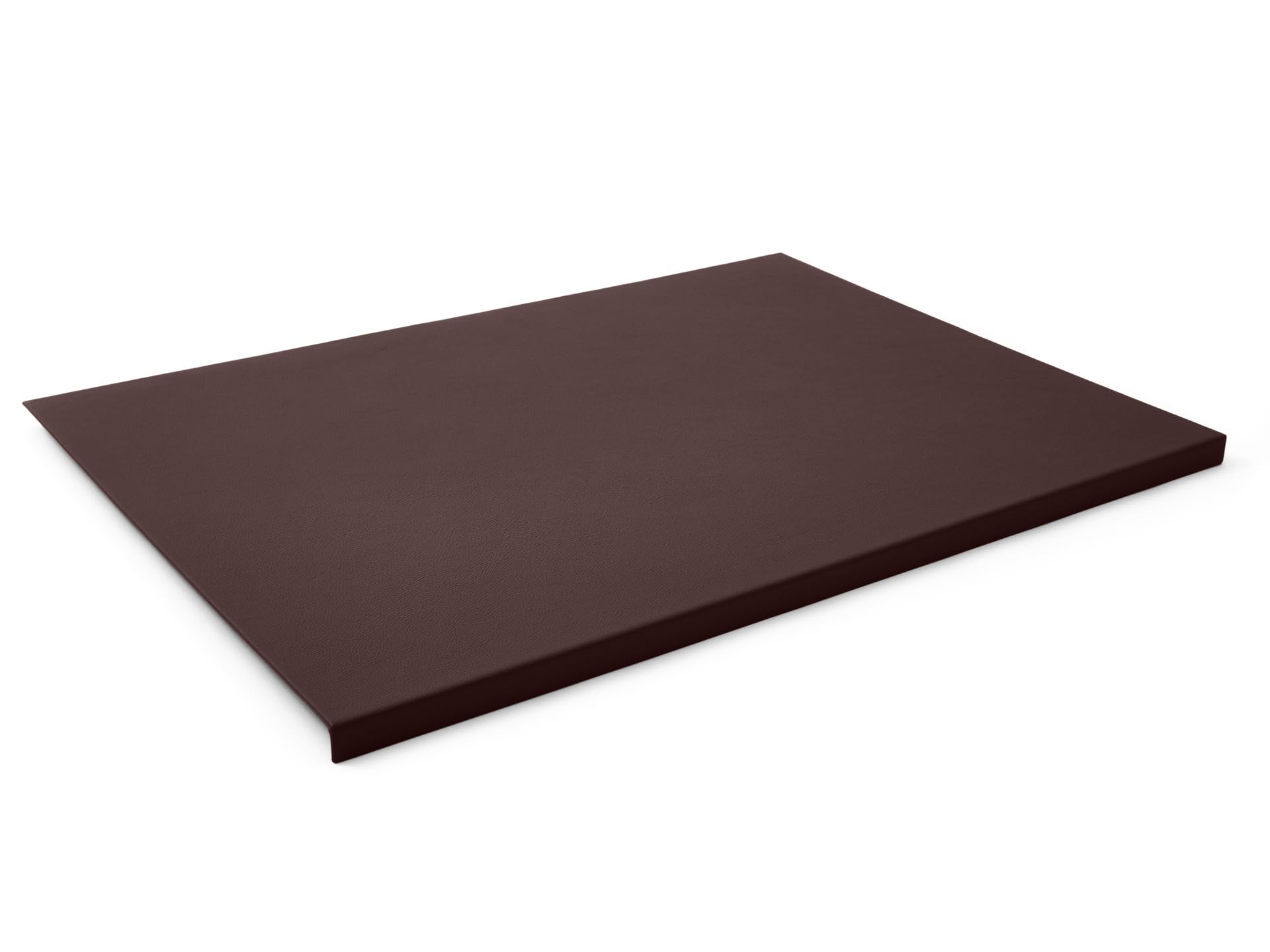 Egloooh - Adamantis - Biurko z prawdziwej skóry Ciemnobrązowy cm 50 x 35 - Nowoczesny design, Trwała stalowa konstrukcja z profilem L, antypoślizgowe dno - Made in Italy