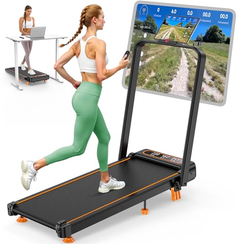 Walking Pad 10% Incline & Handle Bar, Foldable Treadmills
