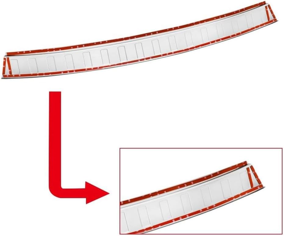 Protector de Parachoques Trasero para MG HS 2018-2025, Protector Maletero Acero Inoxidable Gris, Antideslizante y Antirrayas