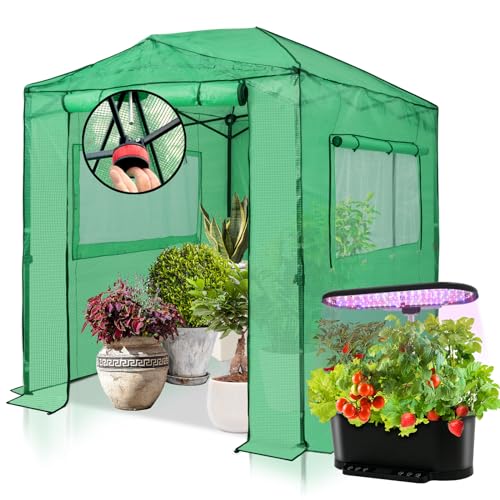 Image of EAGLE PEAK 8x6 Pop Up Greenhouse with 15 Pods Hydroponics