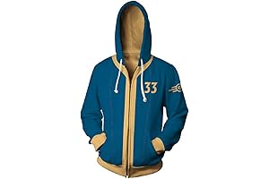 Unisex 3D Zip Up Vault 33 Fallout Hoodie