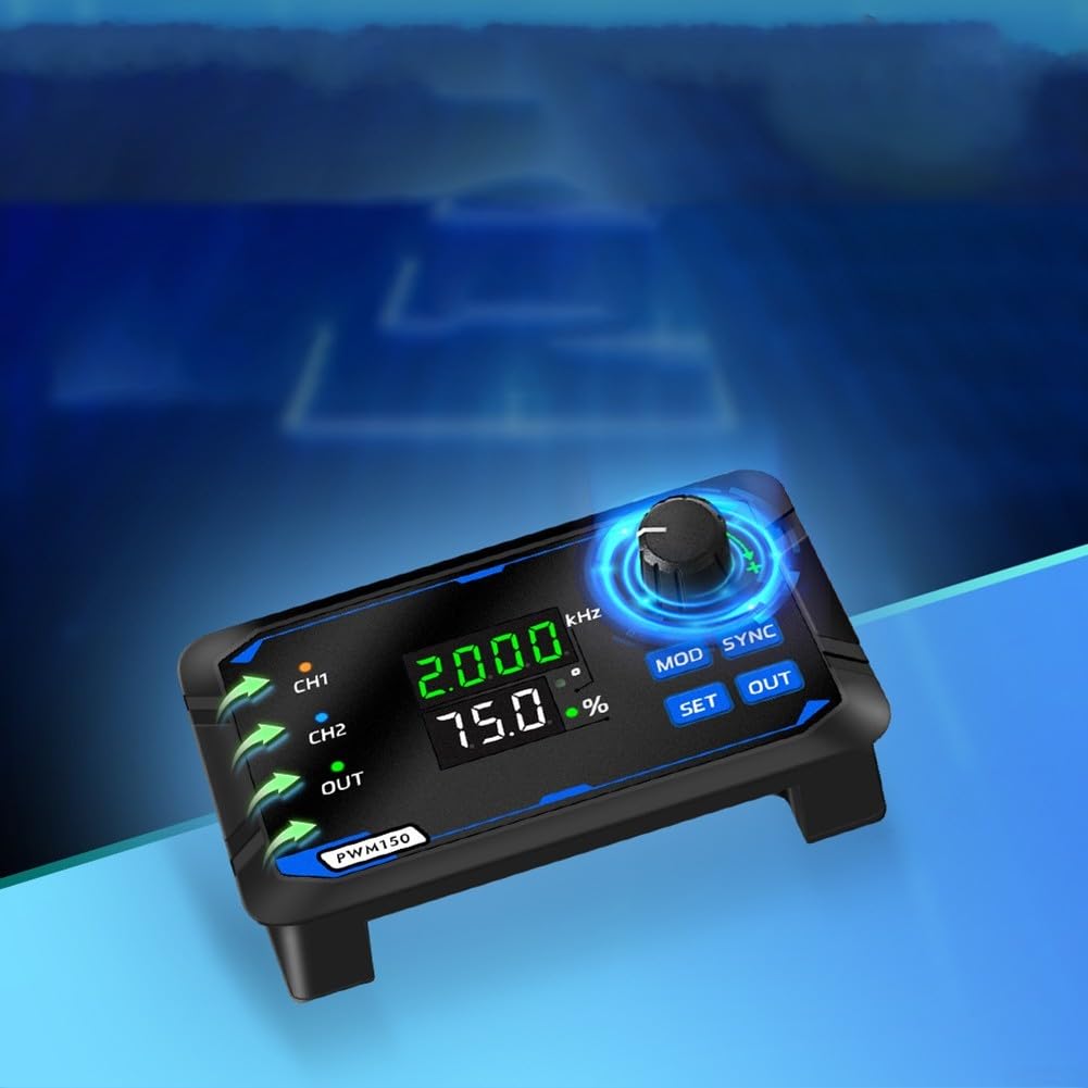 Pour générateur de signal PWM 150, cycle de service de fréquence d'impulsion d'onde carrée à double canal, avec indicateurs, pour les laboratoires éducatifs
