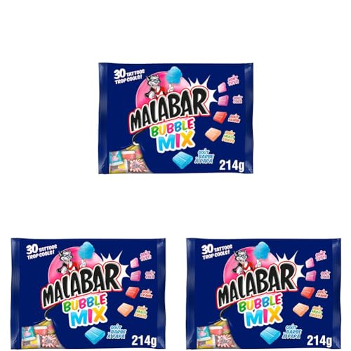 Malabar Chewing-gum Bubble Mix 214 g (Lot de 3)