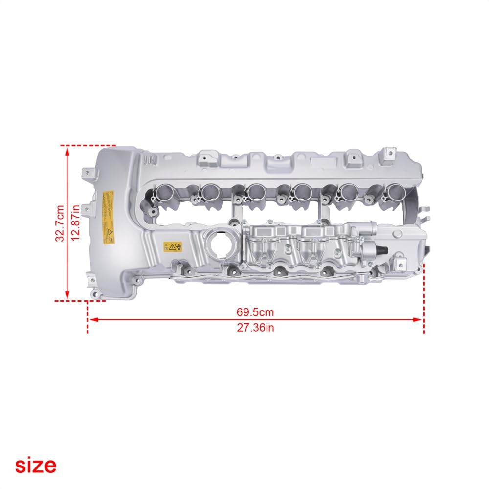 Coperchio Punterie 11127565284 Coperchio Valvola Motore In Alluminio 3.0l Con Guarnizione E Cappuccio Per Bmw N54 135i 335i 335xi 335is 535i Xdrive 740i X6 Z4
