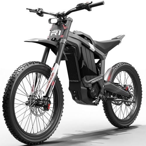 R1 Electric Dirt Bike for Adult, 8000W Peak Power 19” Tires, 52.8MPH Max Speed, 74.6 Miles Range, 330NM Torque, Electric Motorcycle with Dual Hydraulic Oil Brakes/Full Suspension, Off-Road Cross Ebike
