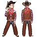 Latocos 7 PCS Kids Cowboy Costume for Boys Ages 3-10 Years Halloween Party Dress Up Role Play and Cosplay