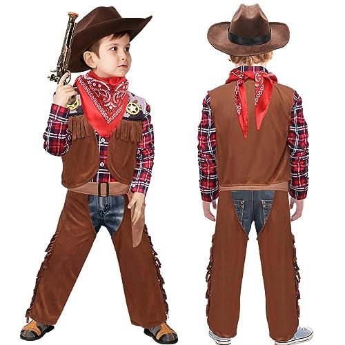 Disfraz cowboy para niños 7 piezas años 3-10 miniatura 2