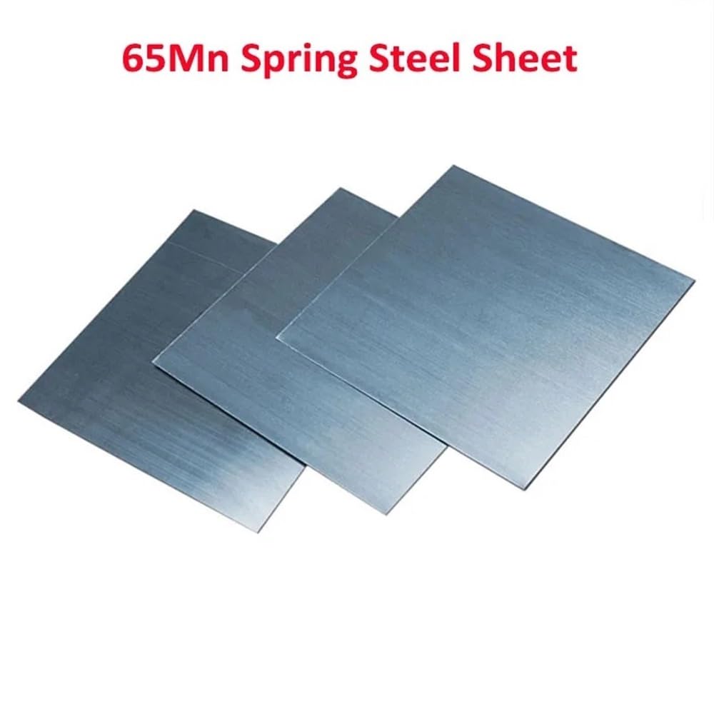 Metallmaterialien, quadratische Platte, 65Mn-Federstahlblech, gehärteter Mangan-Rechteckstreifen, Haltbarkeit, 1 Stück(150MM*500MM*0.4MM)