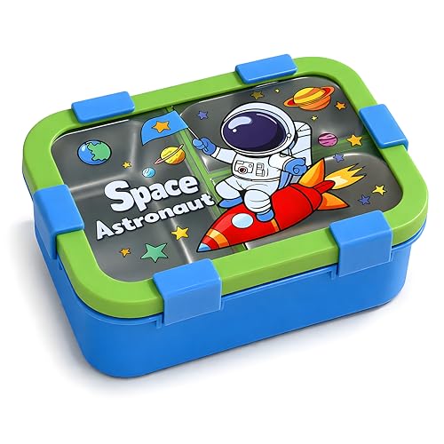 Image of Kids Tiffin Box Stainless Steel Lunch Box for School Boys & Girls | Leakproof Bento Lunch Box with 3 Compartments | Food Grade 304 Steel | Lunch Box for Kids School, Snacks & Office Use 700ML