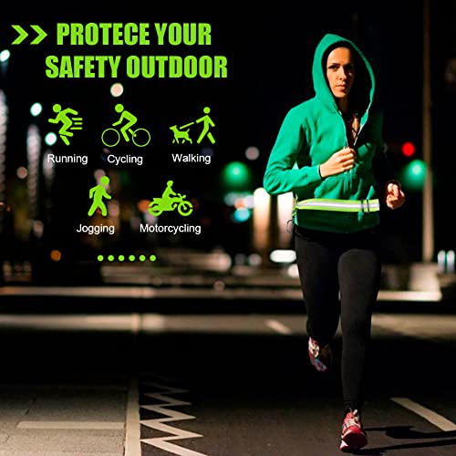 Reflective-Running-Gear-High-Visibility-Safety-Reflective-Sash-with-Quick-Release-Buckle-Adjustable-Reflective-Belt-for-Outdoor-Running-Cycling-Hiking-WalkingIncluded-4-Reflective-Bands