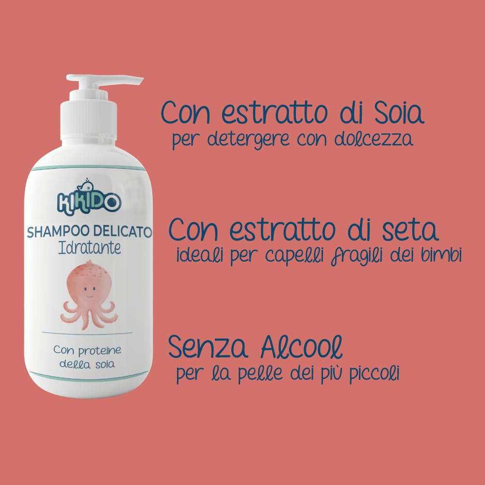 Kikido Cofanetto Nascita - Set Bagnetto Neonato con 3 Salviette, Shampoo, Detergente Intimo e Bagnoschiuma Bambini 2 in 1 - Kit Neonato Igiene Nascita per Pelli Sensibili - Regalo Lista Nascita