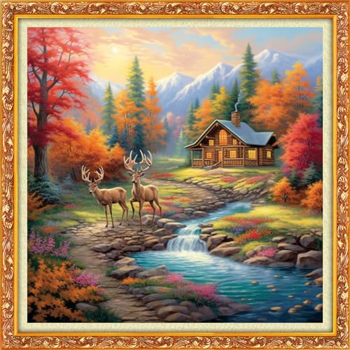 Image of Funxvoot Stamped Cross Stitch Kits Beginners Full Range of Embroidery Starter Kits for Adults 11CT Printed Cross Stitch Kits for Beginners Adults- (CrossStitch69)