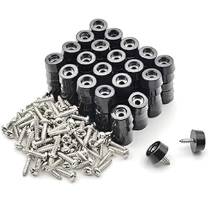 Cutting Board Feet, Non Slip Round Rubber Feet Bumpers with Stainless Screws, Non Marking, 11/16″ W x 5/16″ H (100)