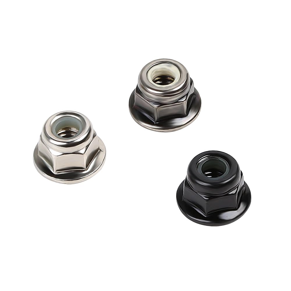 INJORA 10PCS M4 Wheel Nuts Metal Flanged Nyloc for 1/10 RC Car Crawler TRX4 TRX6 Axial SCX10