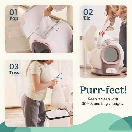 Petcove Automatic Self Cleaning Litter Box for Multiple Cats - PurrTek with Smart App (5GHz Wi-Fi), Triple Odor Control, Quiet Operation & Advanced Safety Sensors - Image 5