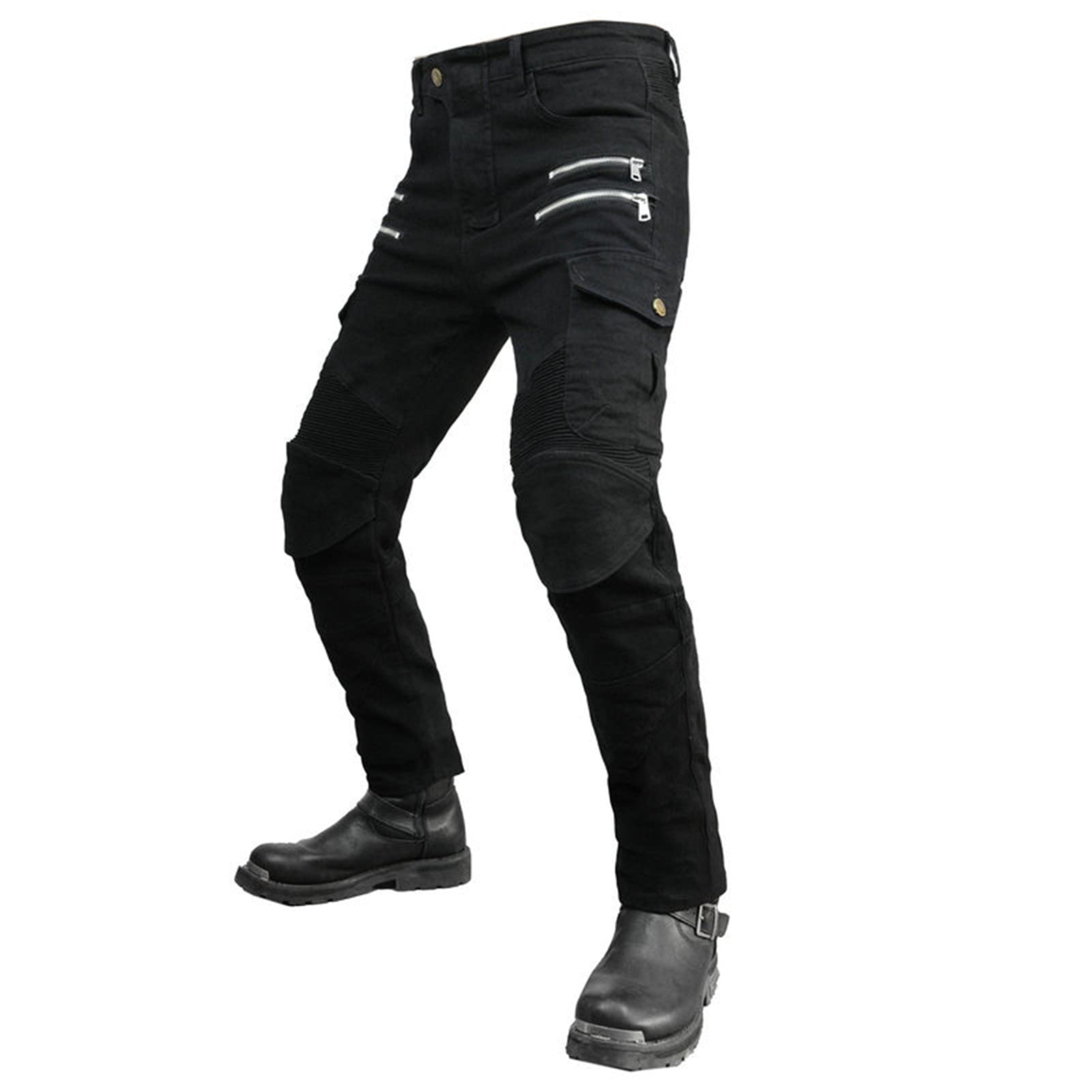 Pantaloni Jeans Moto Uomo | Pantaloni Moto Uomo | Jeans Uomo Moto con Protezioni | Pantaloni Moto Biker Rinforzato | Pantaloni da Motociclista | Jeans Uomo Moto Biker