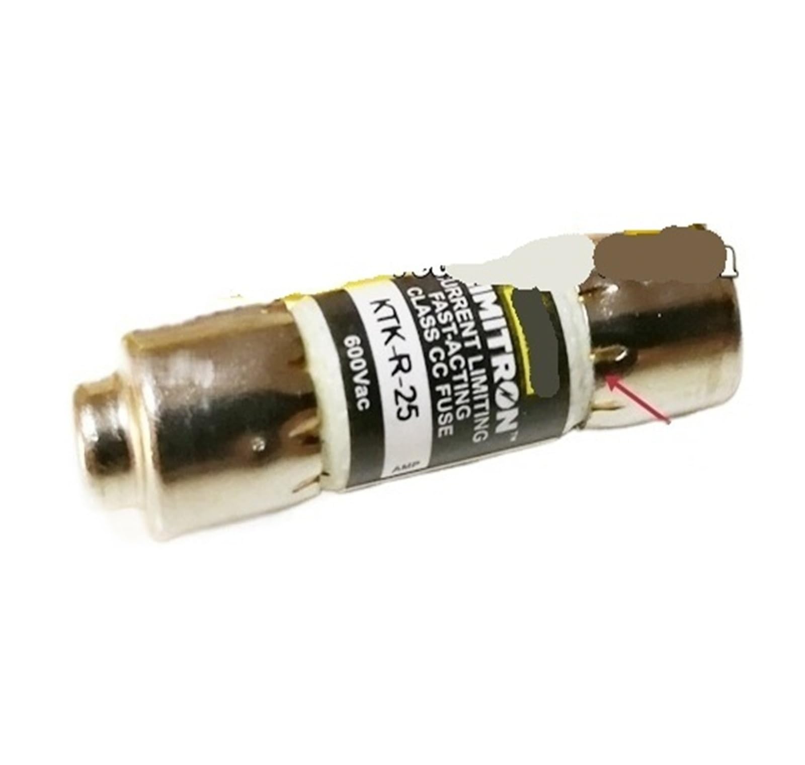 Fusible CC KTK-R-25 de 25 A et 600 V pour la protection des circuits électriques industriels