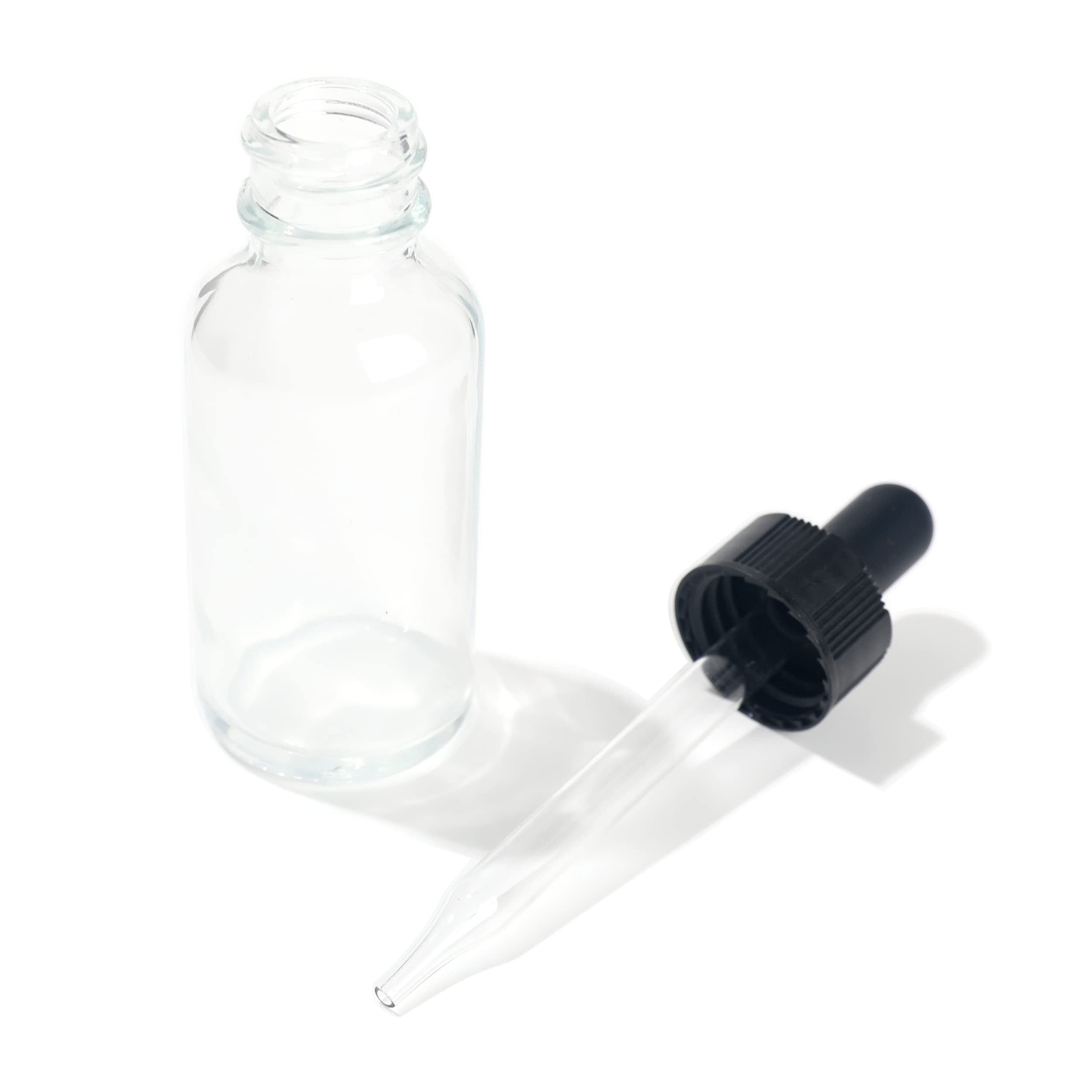 Magic Season Boston Lot de 24 flacons ronds en verre transparent avec compte-gouttes 30 ml