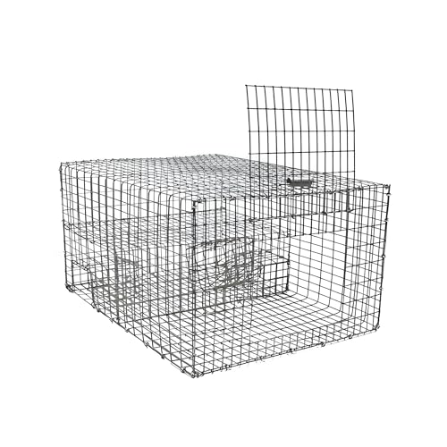 WCS Multi-Catch Sparrow Trap - Galvanized Steel Bird Cage for House Sparrows & Starlings - Humane Live Capture Catches 8-10 Birds - for Barns Warehouses & Farms - Made in USA