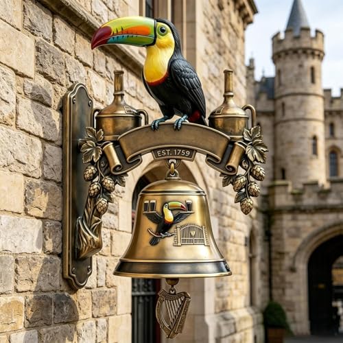 Sonnette de porte extérieure oiseau rustique résistant aux intempéries pour jardin - 4