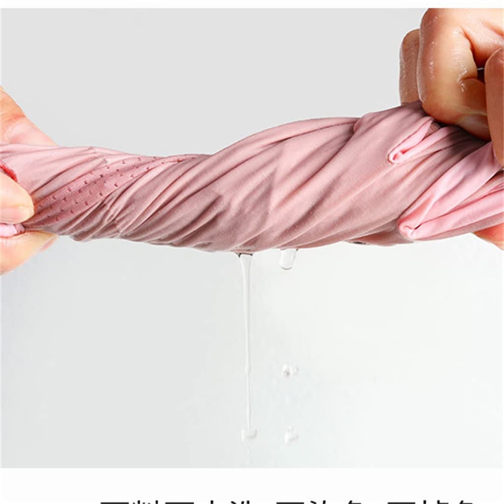 Icy Gloves Thin Length Outdoor Breathable Full-finger Elastic Flip Finger Ice Silk Female