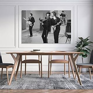 The Beatles Singing Poster d’art en noir et blanc Poster décoratif sur toile Poster mural et art Image Print Modern… - Les Beatles, Paul McCartney, John Lennon, RIngo Starr, George Harrison The Beatles Singing Poster d'art en noir et blanc Poster décoratif sur toile Poster mural et art Image Print Modern… – Image 4