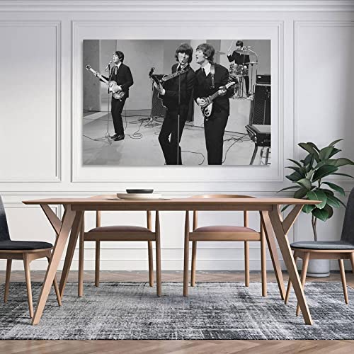 The Beatles Singing Poster d’art en noir et blanc Poster décoratif sur toile Poster mural et art Image Print Modern… - Les Beatles, Paul McCartney, John Lennon, RIngo Starr, George Harrison The Beatles Singing Poster d'art en noir et blanc Poster décoratif sur toile Poster mural et art Image Print Modern… – Image 5