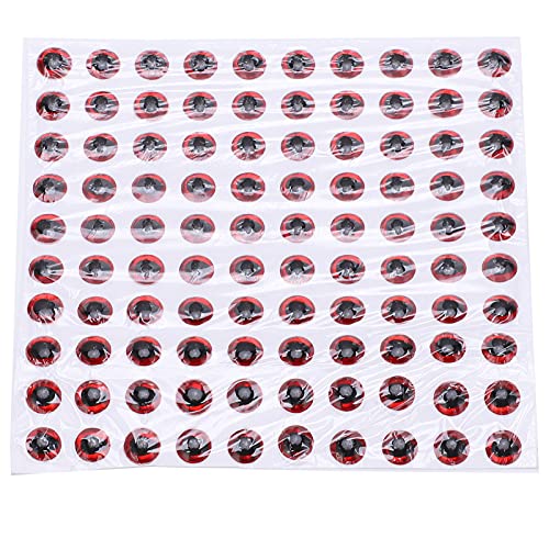 Cerlingwee Yeux de leurre bioniques, Yeux de Poisson légers pour leurres Professionnels pour Les engins de pêche pour Les Amateurs de pêche pour la pêche en Bord de mer pour la pêche(Rouge) Cover
