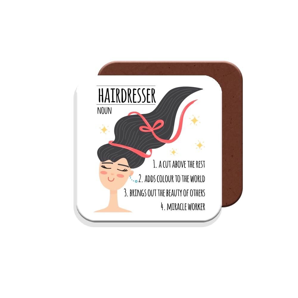 Hairdresser Coaster – Gift for Hair Stylists - Giftset - Made by MUGGZ in The UK