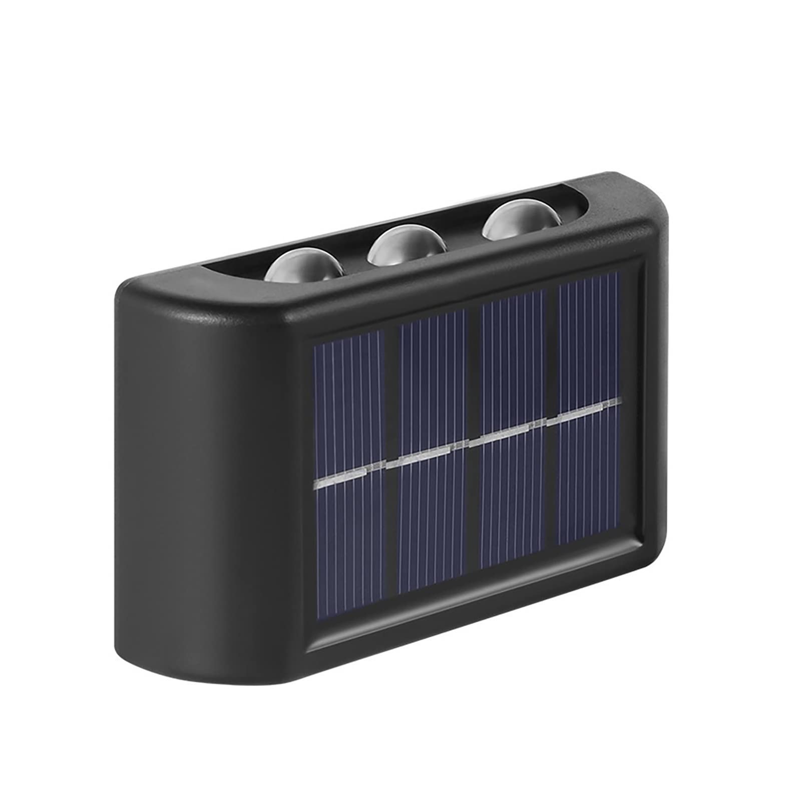 Lámpara De Pared Solar 6 LED For Exteriores, Impermeable, Iluminación Luminosa Hacia Arriba Y Abajo, Decoración Jardín, Luces Solares, Luz For Cerca Escaleras Brillante Y Suave(10LED Warm White,2PCS)