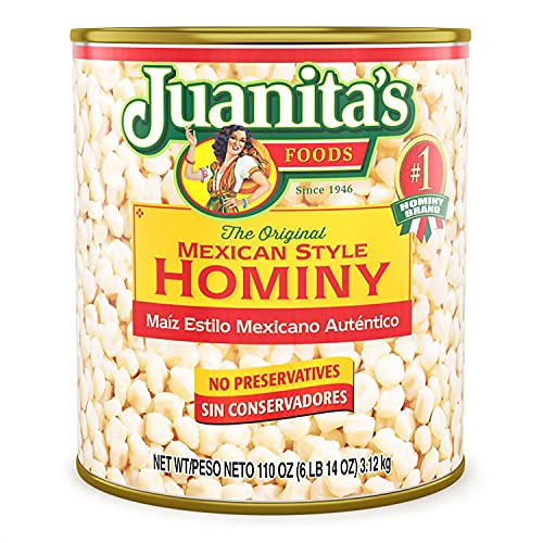 Juanita's Mexican Style Hominy, 110 oz