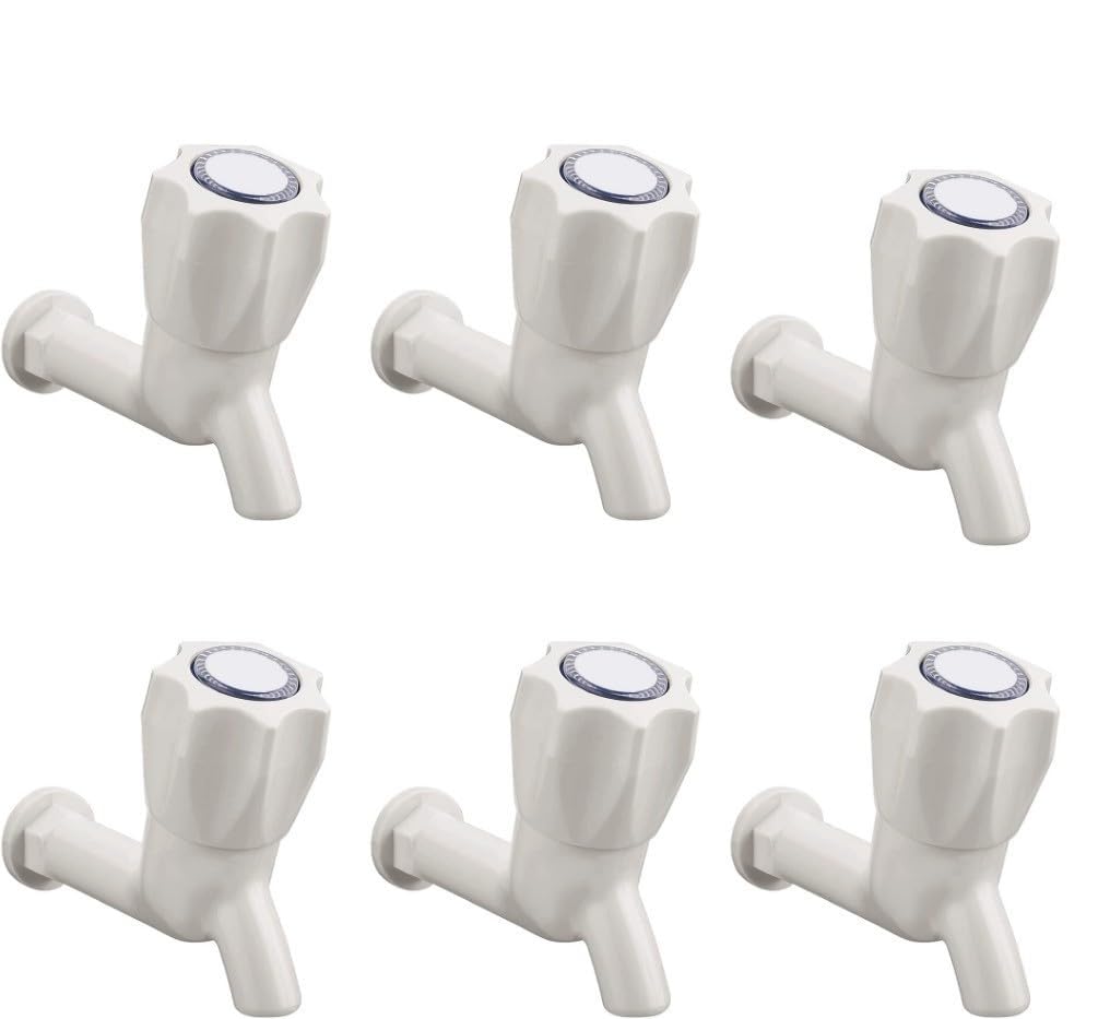 BATHBLISS Polo Plastic Bib Taps for Bathroom (Pack of 6)-image-4