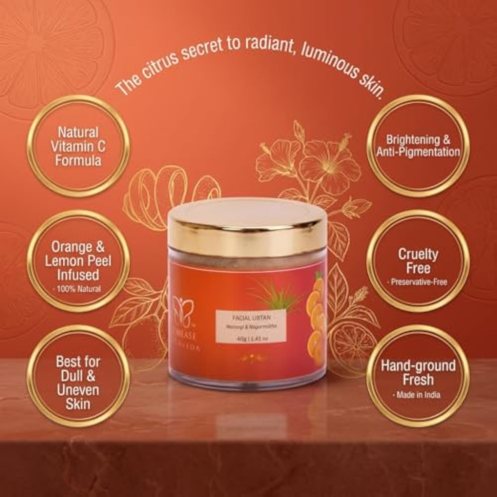 Narangi Nagarmotha Ubtan for Gentle Exfoliation and Tan Removal