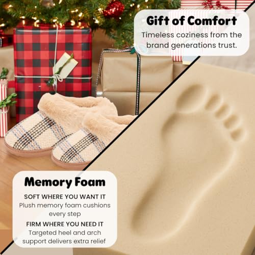 Image of Dearfoams Women's Memory Foam Cozy Soft House Slippers Gifts for Women Hannah Knit Clog House Shoes
