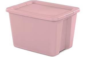18-Gallon Plastic Tote Box in Blush Pink: The Ultimate Storage Solution