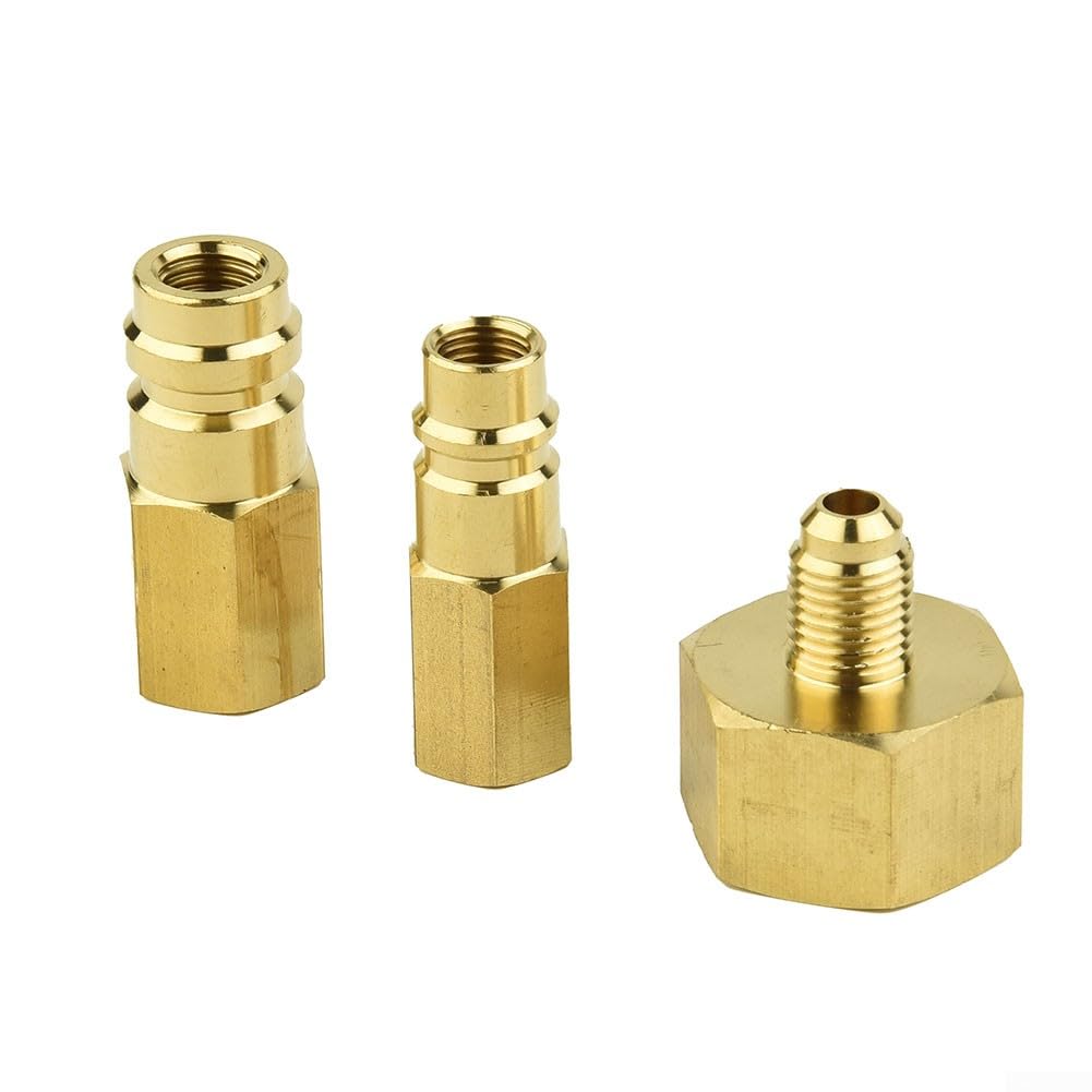Adattatore per condizionatore auto, set di adattatori adatto per R134A 1/4 "SAE filettatura W21,8 a 1/4" SAE