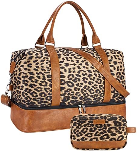 Weekend bag for Women Overnight Bag Large Travel Bag Carry on Weekend Duffle Bag with Shoe Compartment Fit Perfect for Travel/Business/Gift (Blue Strips) 1 Weekend bag for Women Overnight Bag Large Travel Bag Carry on Weekend Duffle Bag with Shoe Compartment Fit Perfect for Travel/Business/Gift (Blue Strips)