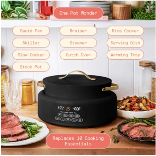 10-in-1 6Qt Electric Multi-Cooker – Slow Cooker, Rice Cooker, Steamer & More | Touch Control, Oven-Safe, Dishwasher-Safe (Black) - Image 2