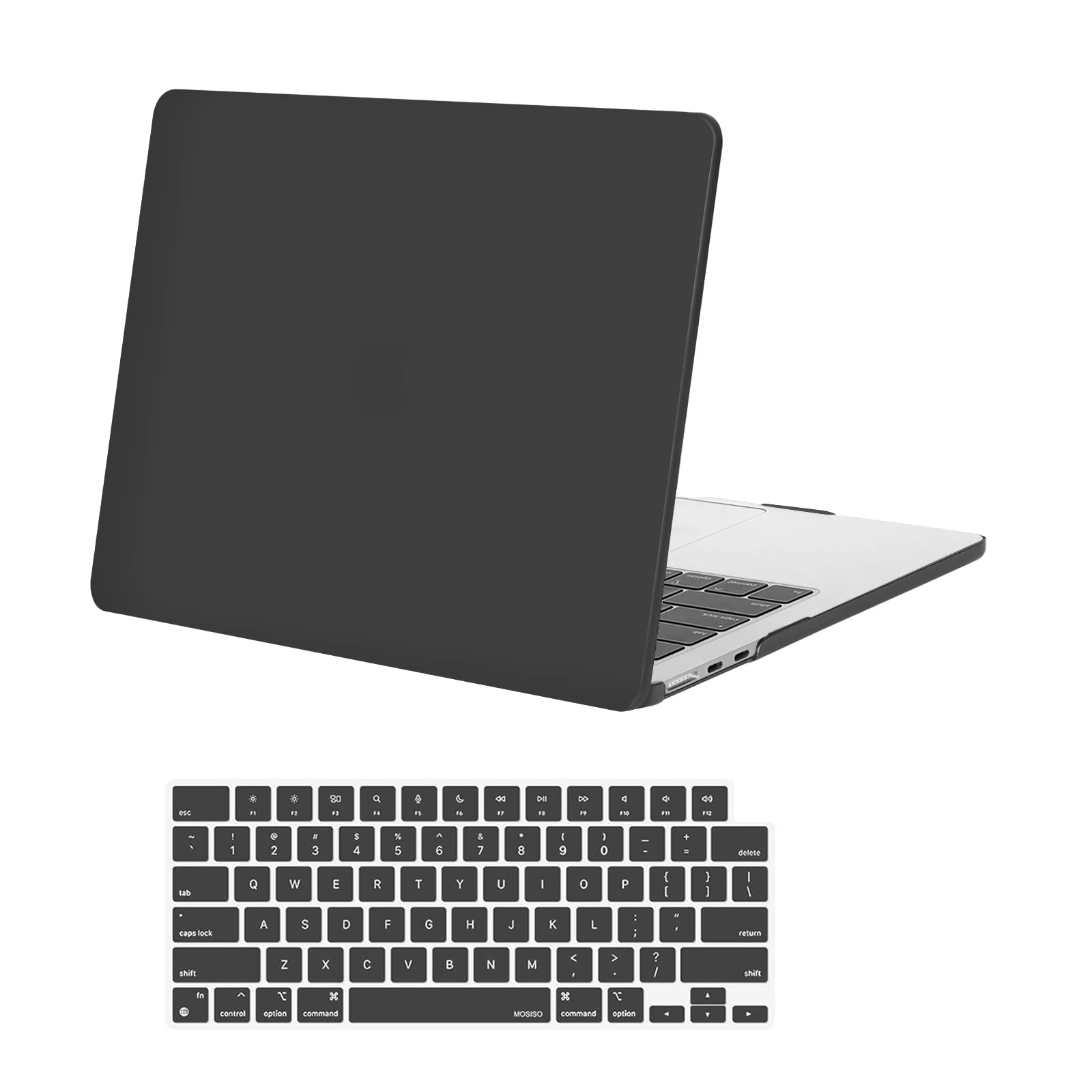 MOSISO Compatible with MacBook Air 13.6 inch Case 2025 2024-2022 M3 A3113 A2681 M2 Chip with Liquid Retina Display & Touch ID, Protective Plastic Hard Shell Case & Keyboard Cover Skin, Slate Gray