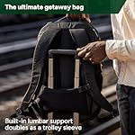 Halfday Roamer All-in-One Travel Backpack | 15” Laptop Compartment, Built-In Shoe/Laundry Pouch, Magnetic Sternum Strap, Padded Shoulder Support | Weekend & Business Trip Carry-On Bag, Olive - Image 5