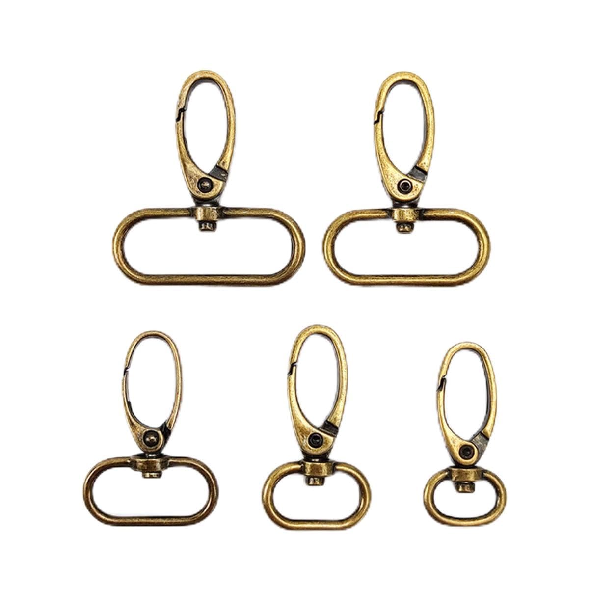100 piezas 16/20/26/32/38 mm hebillas de metal correa para bolso langosta mosquetón giratorio gancho a presión collar llavero accesorios para bolsos DIY-38 mm-bronce