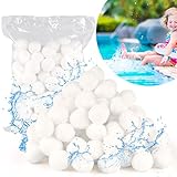 【Upgrade Filterballs】Das pool filterbälle besteht aus 100% Polyesterfasern, ist hochelastisch, leicht und umweltfreundlich und stellt eine effektive Alternative zu herkömmlichen quarzsand.
