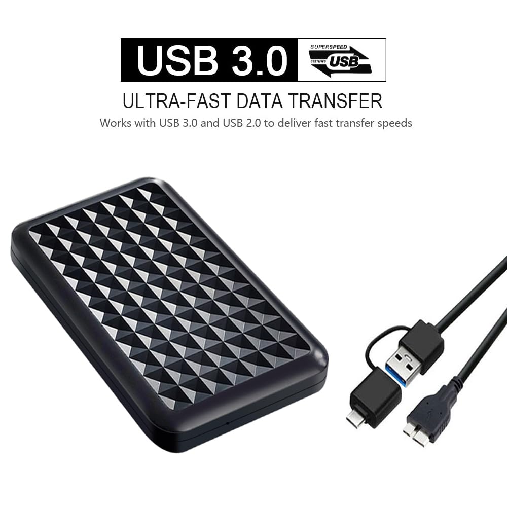 Disco duro externo portátil ultradelgado de 250 GB, almacenamiento USB 3.0 HDD de 2.5 pulgadas para PC, Mac, portátil, PS4, PS5, Xbox One