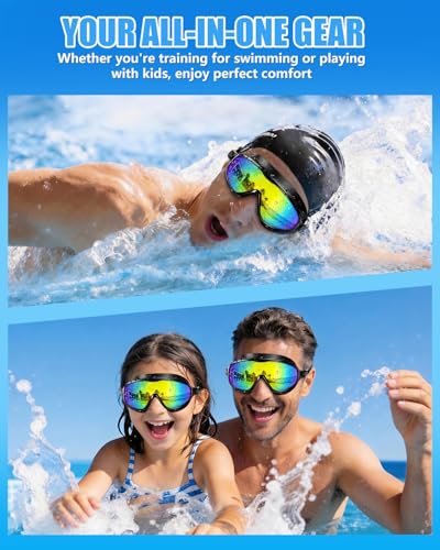 Aegend Swim Goggles for Adult Wide View Goggles for Pool Beach Essentials - image 6