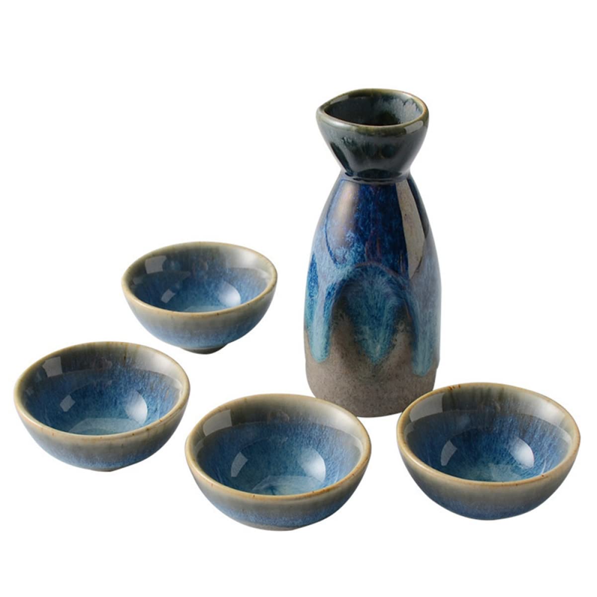 Tasses à saké, tasse à saké traditionnelle, verres à vin en céramique, verres multi-usages traditionnels – Design de bouteille, tasses à thé, cadeaux antiques et carafe chauffante, verre multi-vintage
